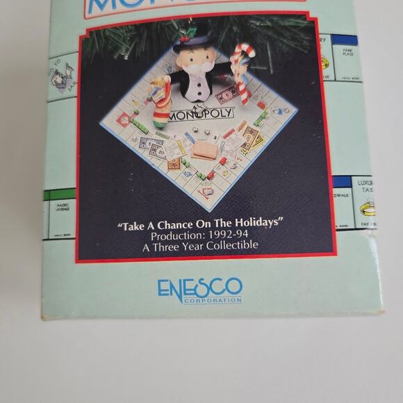Enesco Monopoly Take A Chance On The Holiday 1992-94 Ltd The Worlds Great Game - Picture 1 of 9